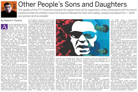 Dawn Epaper Jun Other People S Sons And Daughters