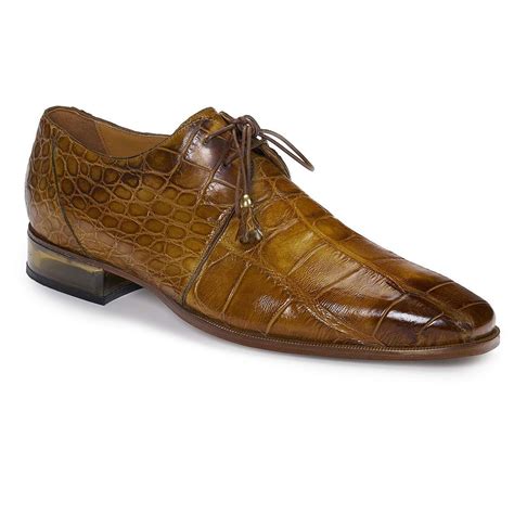 Mauri Designer Shoes Exotic Skin Mens Body Alligator Mustard Oxfords