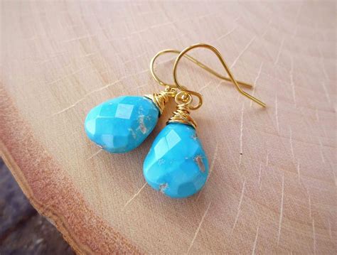 Sleeping Beauty Turquoise Earrings Arizona Turquoise Earrings Wire