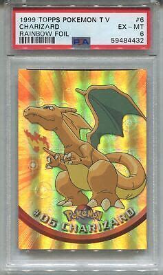 Topps Pokemon Tv Animation Series Rainbow Foil Charizard Psa Ebay