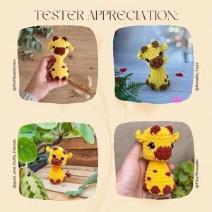 Giraffe Pops, NO-SEW Crochet Amigurumi PDF Pattern, Adorable Giraffe