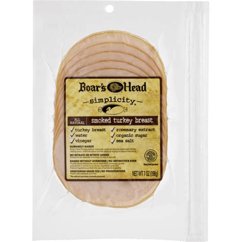 Boar's Head Simplicity Smoked Turkey Breast (7 oz) - Instacart