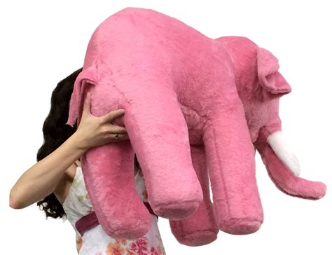 American Made Giant Stuffed Pink Elephant 3 Feet Long Soft Large ...