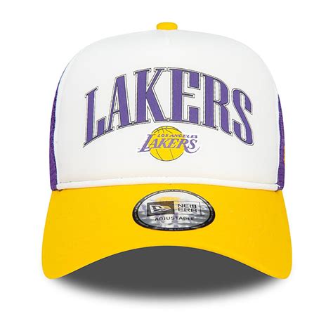 New era NBA Retro Los Angeles Lakers Trucker Cap Yellow| Dressinn