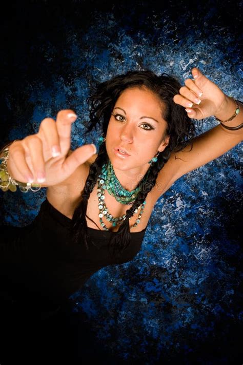 Brunette With Braids Stock Image Image Of Modern Clothing