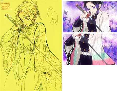 Shinobu Keyframe Anime Sketch Animation Reference Slayer Anime