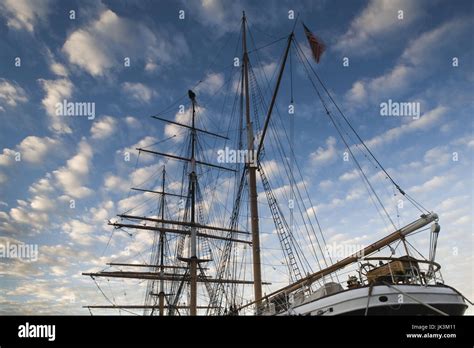 USA, California, San Diego, San Diego Maritime Museum, Star of India Tall Ship masts Stock Photo ...