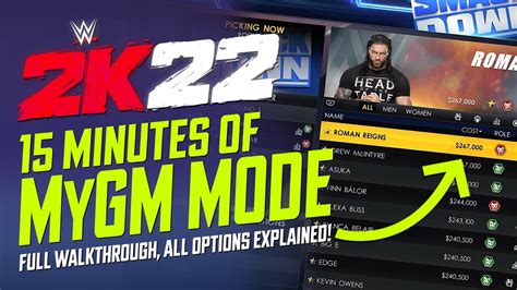 Wwe K Mygm First Minutes Full Walkthrough Options Explained