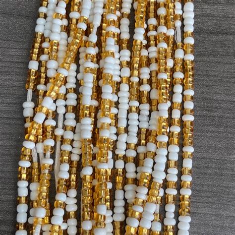 Black Gold Waist Bead Belly Bead Seed Beads Ghana Waist Etsy