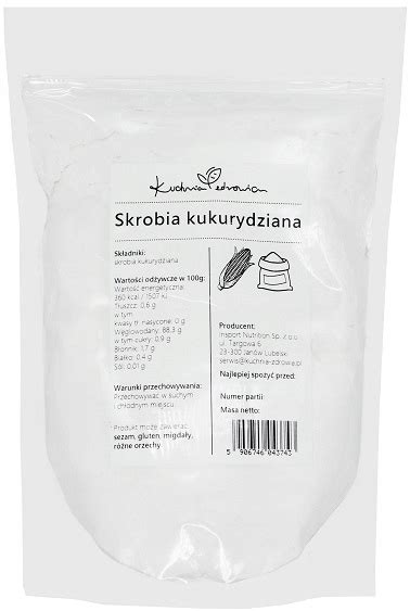 SKROBIA KUKURYDZIANA 500g MĄKA Z KUKURYDZY MAIZENA KUCHNIA ZDROWIA