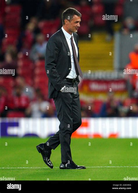 Ac Milan Technical Director Paolo Maldini Before The Uefa Champions