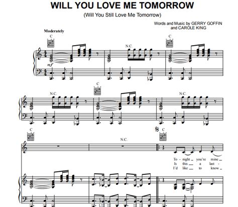 Amy Winehouse Will You Still Love Me Tomorrow Free Sheet Music Pdf