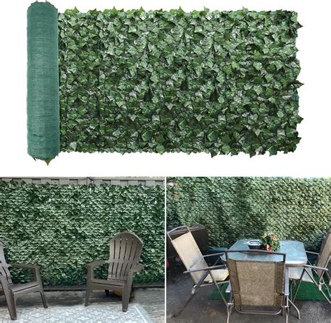 Sunrise X Faux Leaf Privacy Fence Screen With Mesh Back