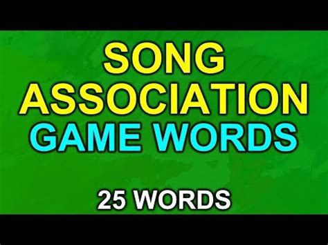 Song Association Game Words | 25 Random Words : quiz