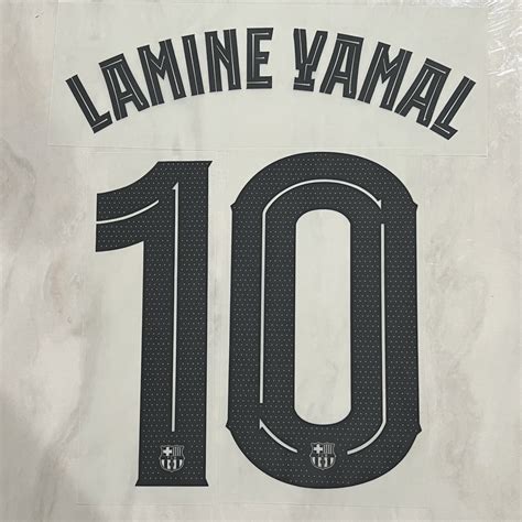 Official 2025 26 Lamine Yamal Barcelona Away Nameset Name