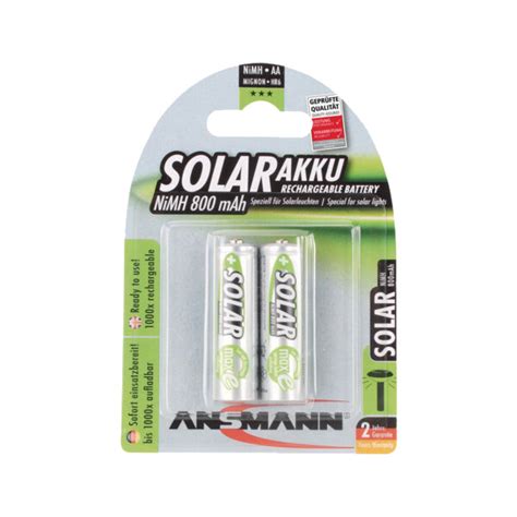 Ansmann Solar Nimh Akku Mignon Aa 800 Mah 2er Blister