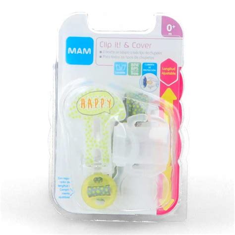 Mam Clip It And Cover Pacifier Clip And Pacifier Case 0 Months Random