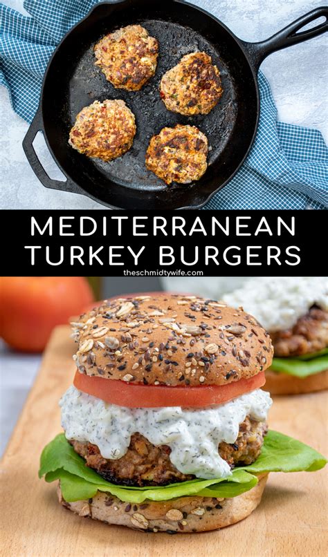 Mediterranean Turkey Burgers With Feta The Schmidty Wife