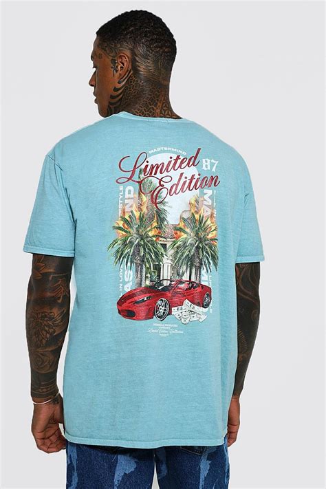 Mens Oversized Limited Edition Car Graphic T Shirt Boohoo Uk