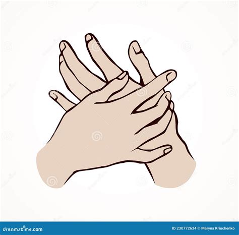 Relaxed Hand. Vector Drawing | CartoonDealer.com #160313274