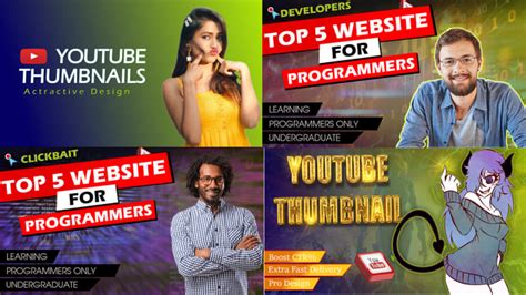 Design Unique Clickbait Attractive Youtube Thumbnails By Wizlabsolution