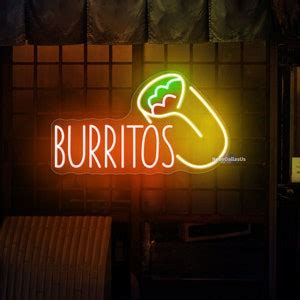 Burrito Neon Sign Burrito Led Light Pita Led Light Custom Street Food