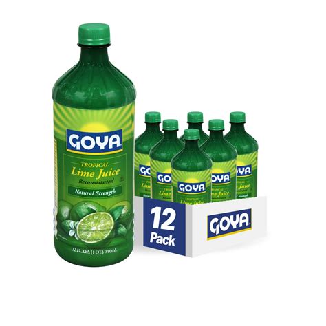 Goya Foods Tropical Lime Juice 32 Fl Oz Pack Of 12