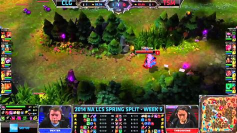 Counter Logic Gaming Vs Team Solomid Lcs Na W D Clg Vs Tsm Vod Youtube