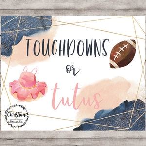 Touchdowns Or Tutus Gender Reveal Gender Reveal Football Touchdowns