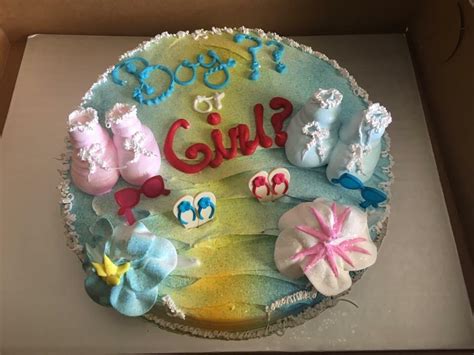 I Didnt Want A Traditional Cake So I Asked For A Chocolate Chip Cookie Cake For Gender Reveal