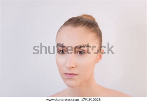 Closeup Portrait Blonde Girl Nude Makeup Stock Photo Shutterstock