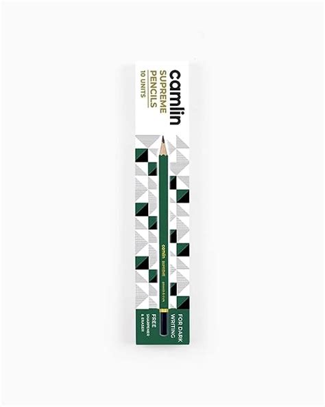 Camlin Supreme Extra Dark Pencils Pack Of 10 Pencils With Sharpener And