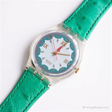 1992 Swatch Gk152 Spades Watch Vintage Green Swatch Watch Vintage Radar