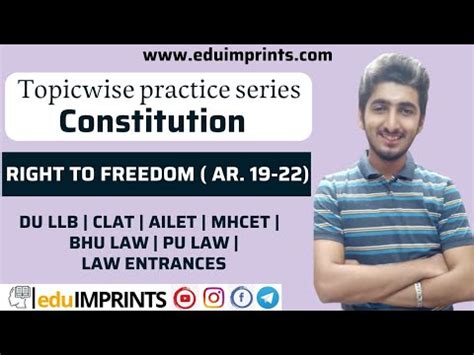 Right To Freedom Article Du Llb Clat Ailet Bhu Law Mhcet