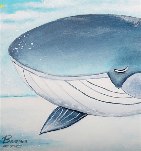 Whale Wall Art Whale Abstract Painting Original Animal Etsy