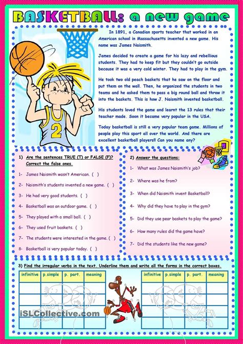 Basketball Reading Comprehension