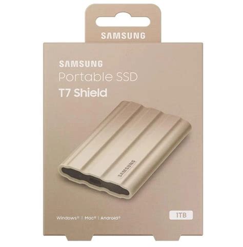 Внешний накопитель SSD Samsung T7 1TB Shield Beige (MU-PE1T0K) NEW 2023 ...