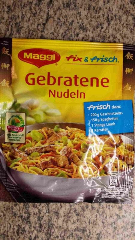 Maggi fix frisch Gebratene Nudeln Kalorien Nährwerte