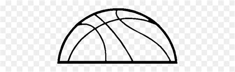 Half Basketball Outline SVG