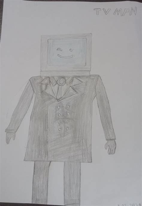 Tried drawing tv man(no hate pls) : r/skibiditoilet