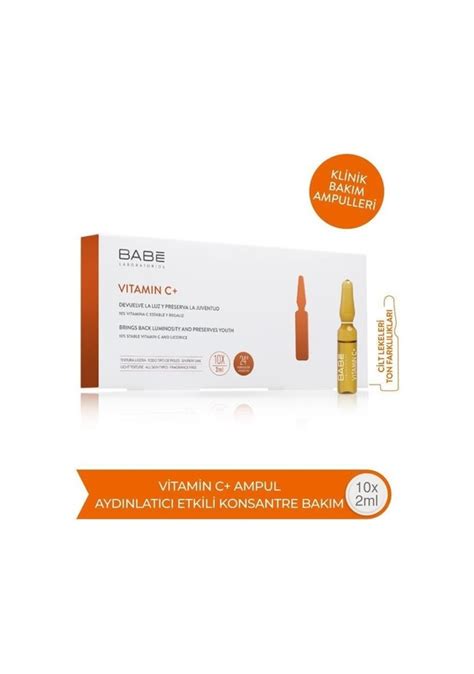 Babe Vitamin C Ayd Nlat C Etkili Konsantre Bak M Ampul Serum X Ml Fiyatlar Ve Zellikleri