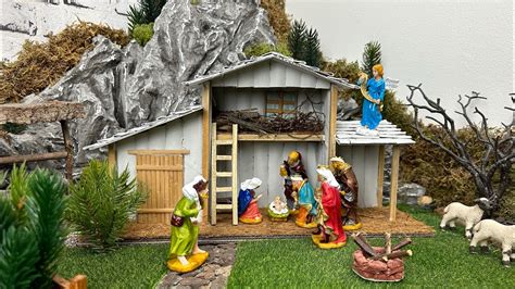 How To Make Christmas Crib Diy Nativity Scene Easy And Simple