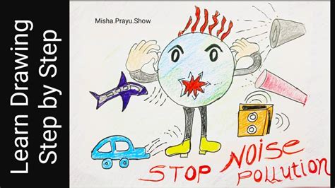 How To Draw Noise Pollution Drawing Noise Pollution Poster For