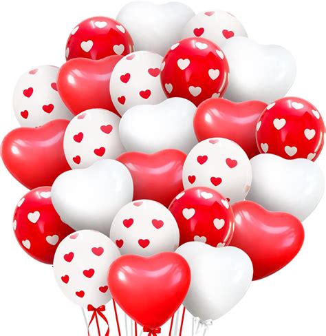 Amazon KatchOn Red And White Valentines Balloons 12 Inch Pack