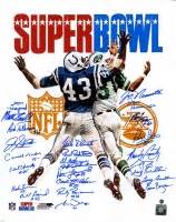 1969 Jets Super Bowl III 16x20 Photo Team Signed By 24 With Joe