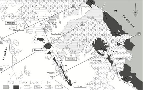 Geologic Map Of The Southern Area Of The Mhb Meteora 1 Paleozoic