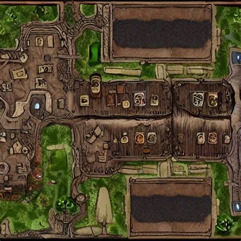 City Street D&D RPG Battlemap | Stable Diffusion