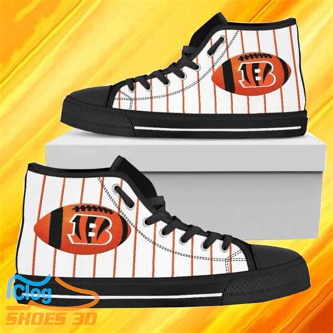 Cincinnati Bengals Nfl High Top Canvas Shoes Clogshoes3d