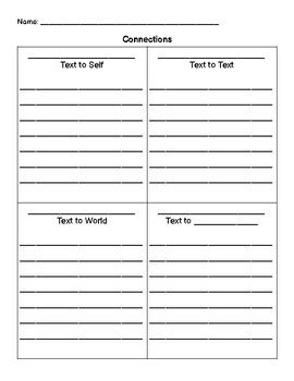 Making Connections Worksheet By Hemmerich Honeybees Tpt