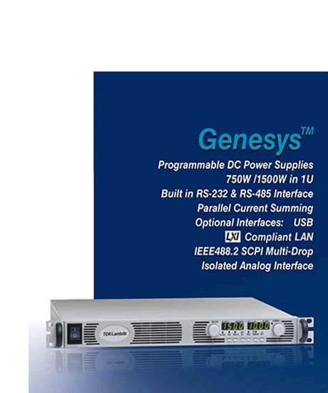 Genesys U Half Rack W Programmable Dc Power Supply Aca Tmetrix Inc